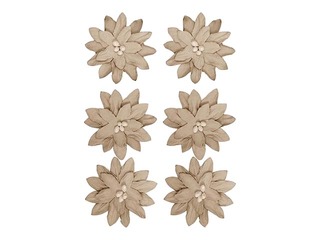 Decorative flowers dahlias, beige, 6 pcs.
