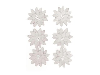 Decorative flowers dahlias, white, 6 pcs.