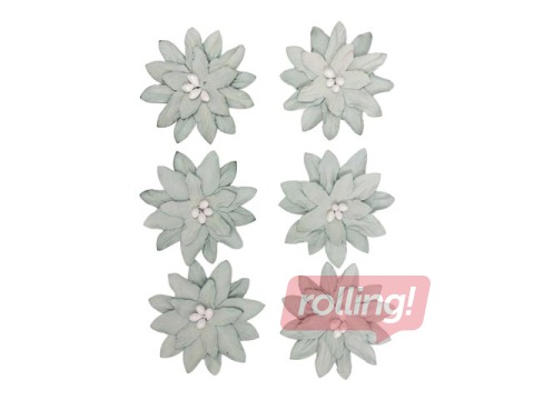 Decorative flowers dahlias, gray, 6 pcs.