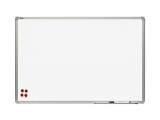 Sienas tāfele alumīnija rāmī 2x3, 250x120 cm, lakota, balta 