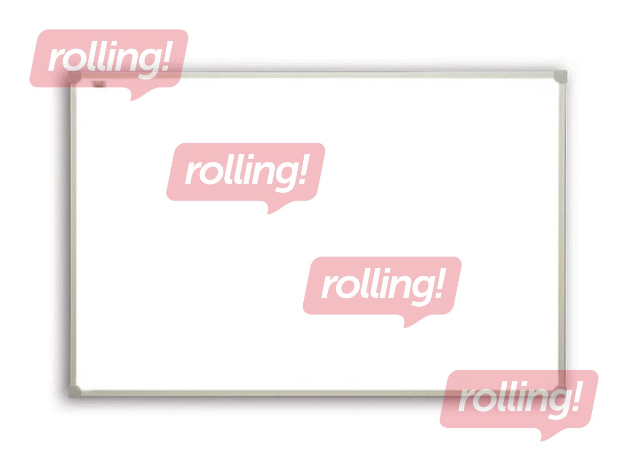 Sienas tāfele alumīnija rāmī 2x3, 30x45 cm, lakota, balta 