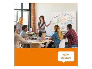 Sienas tāfele alumīnija rāmī Nobo ImpressionPro, 120 x 90 cm, emaljēta virsma, balta 