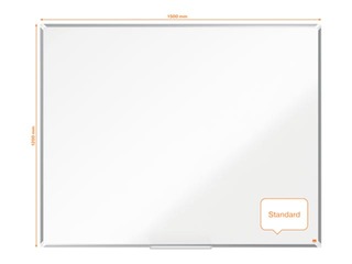 Sienas tāfele alumīnija rāmī Nobo Premium Plus, 150 x 120 cm, emaljēta virsma, balta 