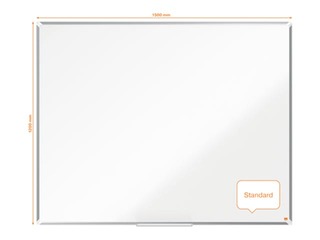 Sienas tāfele alumīnija rāmī Nobo Premium Plus, 150 x 120 cm, emaljēta virsma, balta 