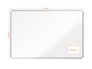 Sienas tāfele alumīnija rāmī Nobo Premium Plus, 150 x 100 cm, emaljēta virsma, balta 