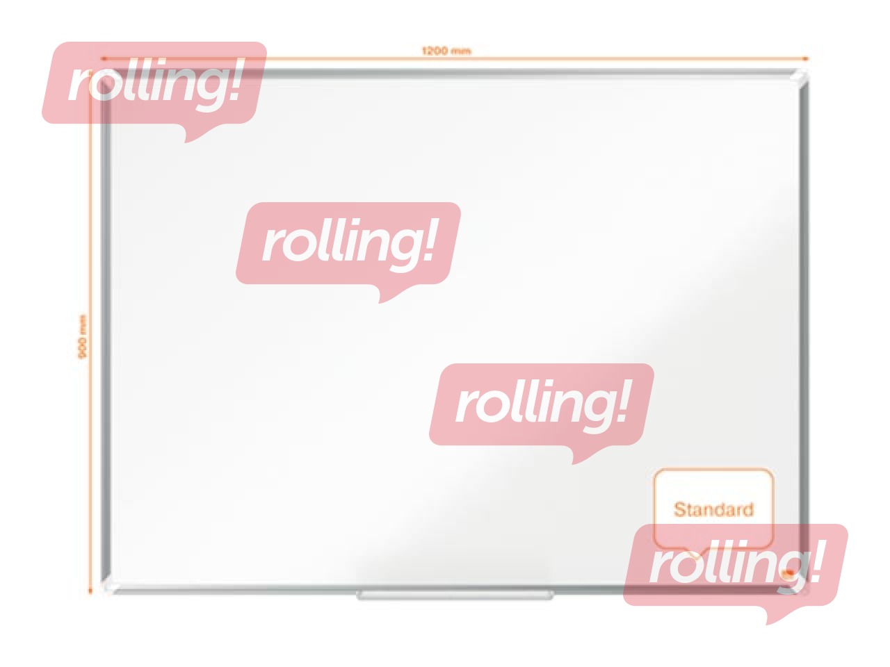 Sienas tāfele alumīnija rāmī Nobo Premium Plus, 120 x 90 cm, emaljēta virsma, balta 