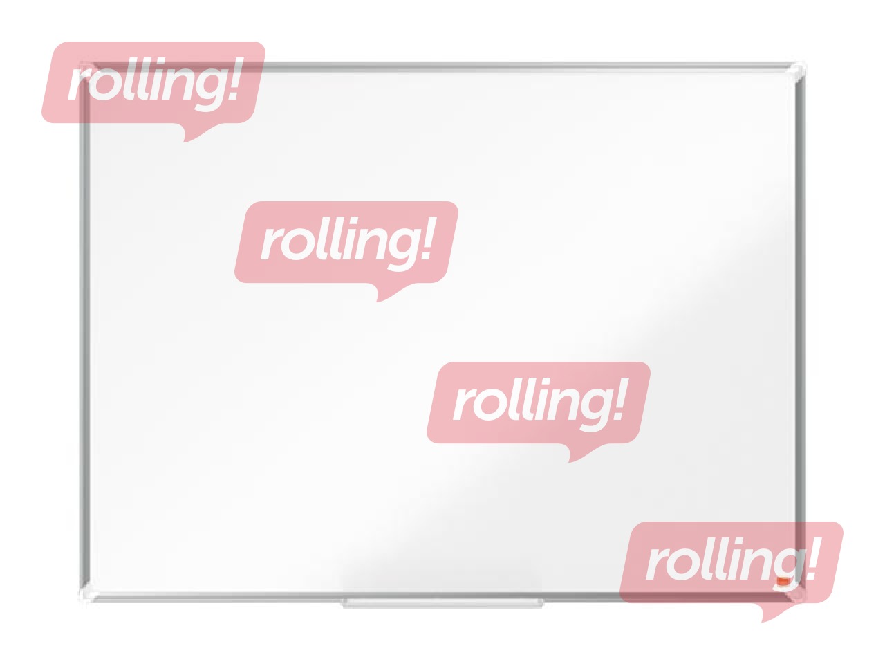 Sienas tāfele alumīnija rāmī Nobo Premium Plus, 120 x 90 cm, lakota virsma, balta 