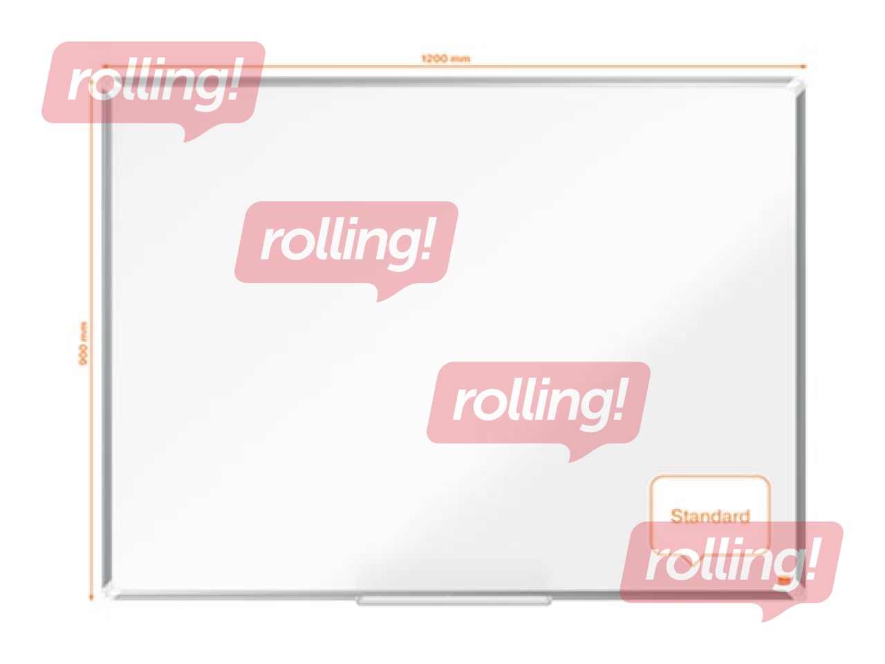 Sienas tāfele alumīnija rāmī Nobo Premium Plus, 120 x 90 cm, lakota virsma, balta 