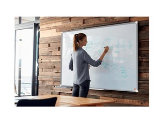 Sienas tāfele alumīnija rāmī Nobo Premium Plus, 180 x 90 cm, lakota virsma, balta 
