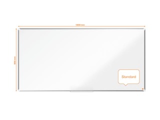 Sienas tāfele alumīnija rāmī Nobo Premium Plus, 180 x 90 cm, lakota virsma, balta 