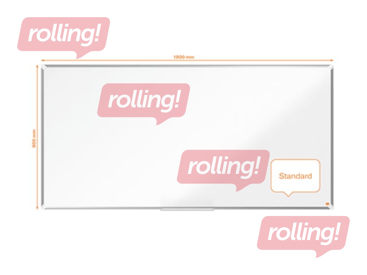 Sienas tāfele alumīnija rāmī Nobo Premium Plus, 180 x 90 cm, lakota virsma, balta 