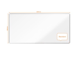 Sienas tāfele alumīnija rāmī Nobo Premium Plus, 240 x 120 cm, lakota virsma, balta 