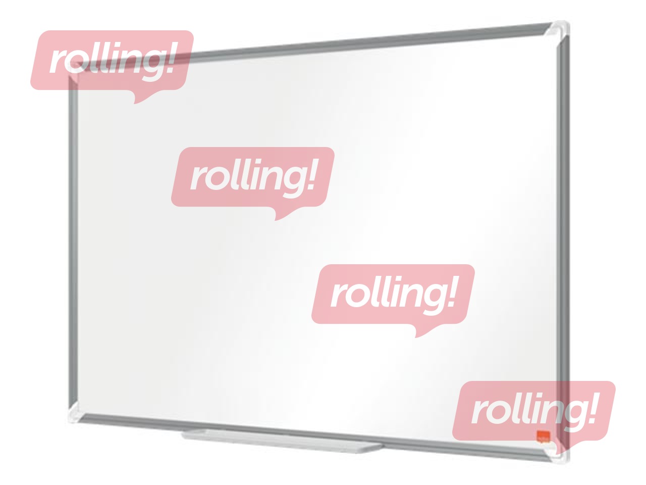 Sienas tāfele alumīnija rāmī Nobo Premium Plus, 90 x 60 cm, lakota virsma, balta 