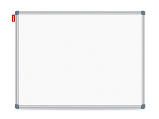 Whiteboard with aluminium frame Classic, 120 x 100 cm, lacquered steel surface