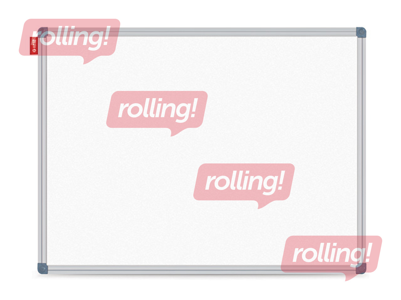 Whiteboard with aluminium frame Classic, 120 x 100 cm, lacquered steel surface