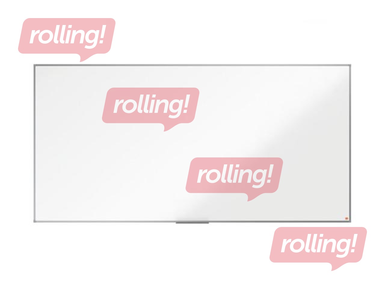 Sienas tāfele alumīnija rāmī Nobo Essence, 240 x 120 cm, emaljēta, balta 