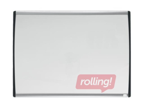 Доска Nobo, маленькая, магнитная, с серебристой и черной изогнутой рамкой, 58,5 x 43 см