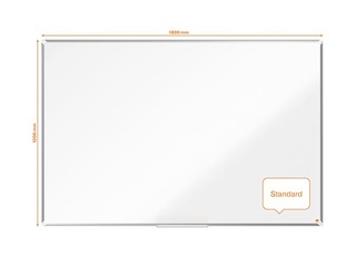 Sienas tāfele alumīnija rāmī Nobo Premium Plus, 180x120 cm, emaljēta virsma, balta 