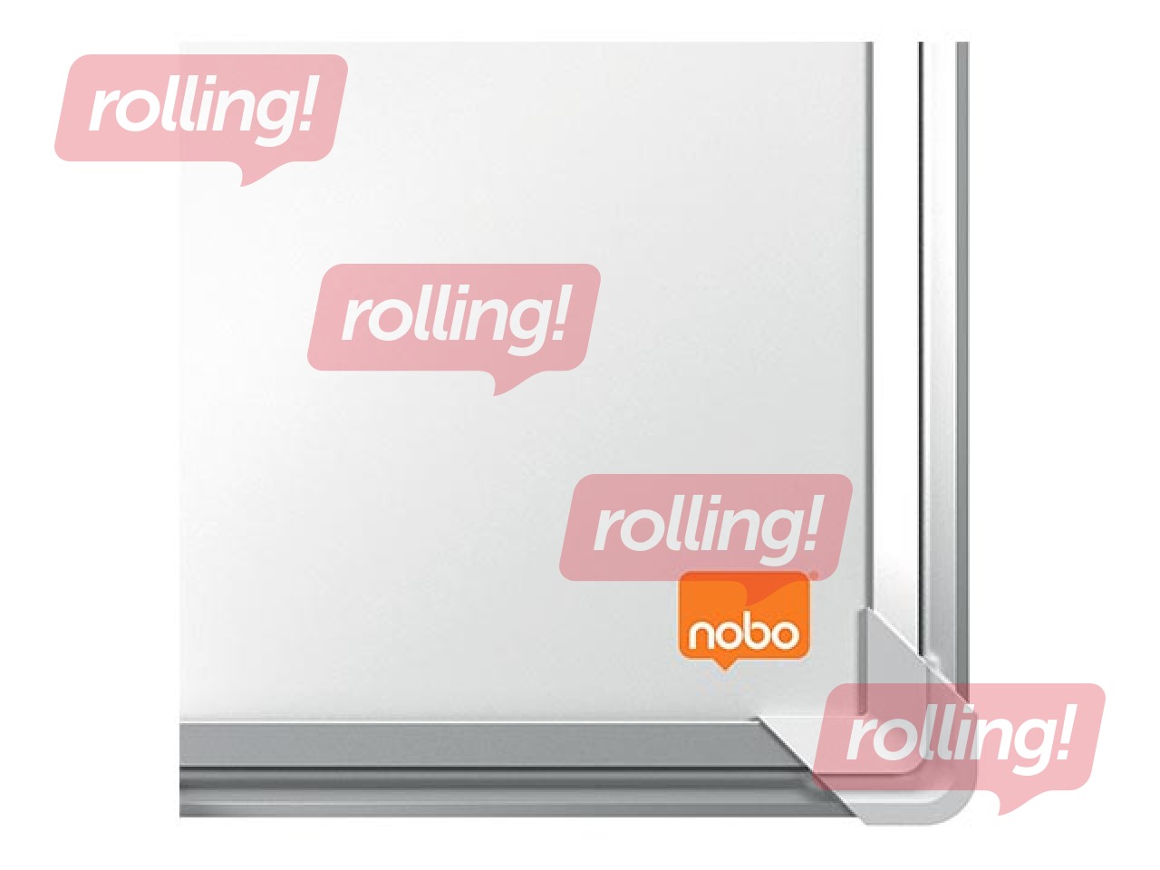 Sienas tāfele alumīnija rāmī Nobo Premium Plus, 180x120 cm, emaljēta virsma, balta 