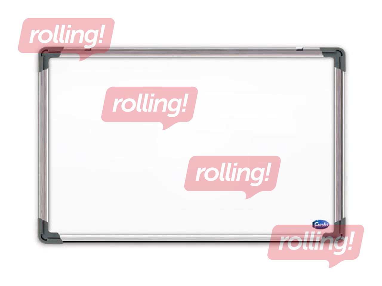 Sienas tāfele alumīnija rāmī Forofis, 60x90 cm, lakota, balta 