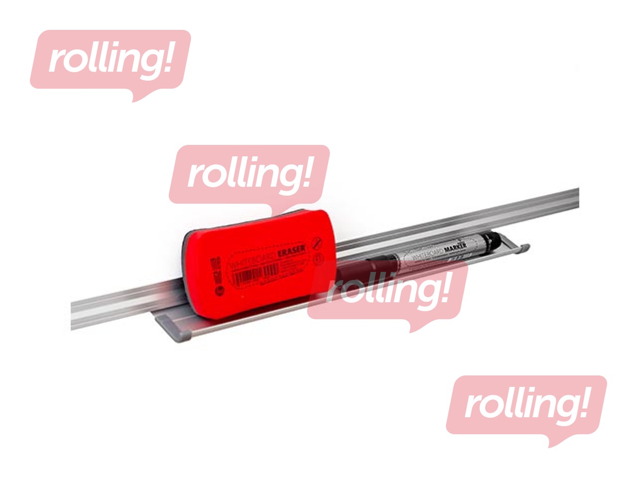 Стендовая доска с алюминиевой рамой для проекторов, эмалированная, белая, 180x120см