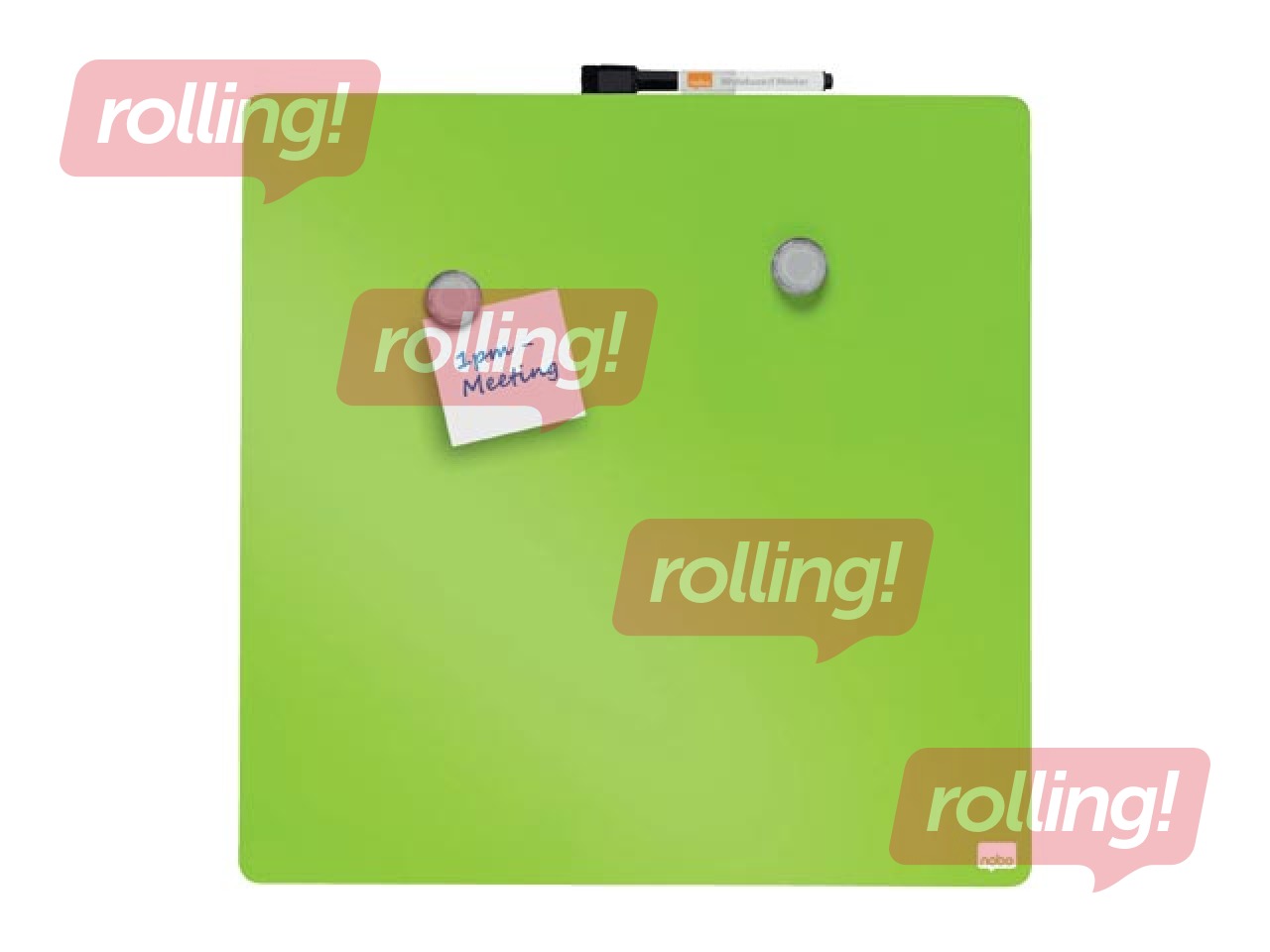 Sienas tāfele Nobo, 36x36cm, magnētiska, zaļa