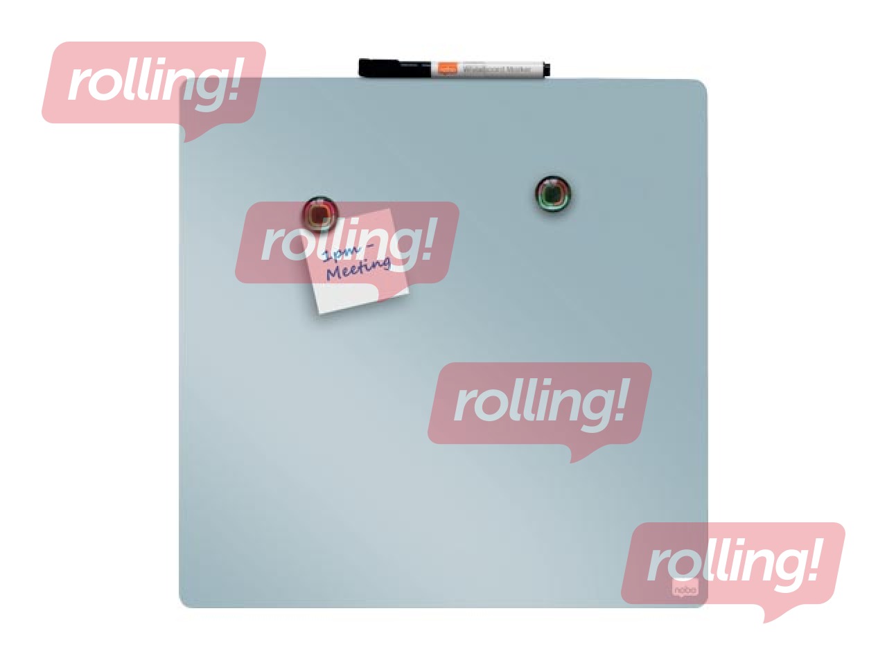 Wall whiteboard Nobo, 36x36cm, magnetic, grey