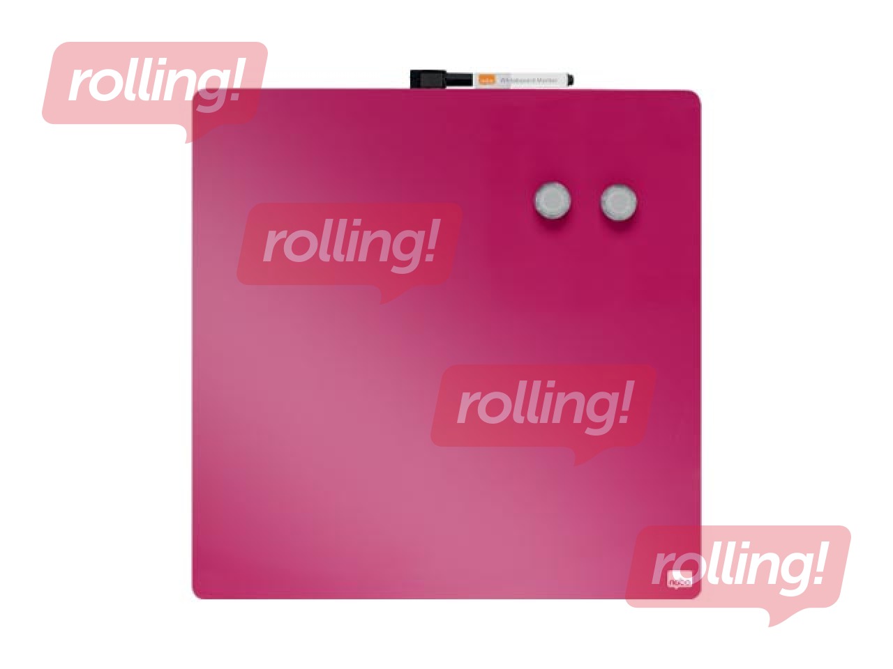 Sienas tāfele Nobo, 36x36cm, magnētiska, rozā