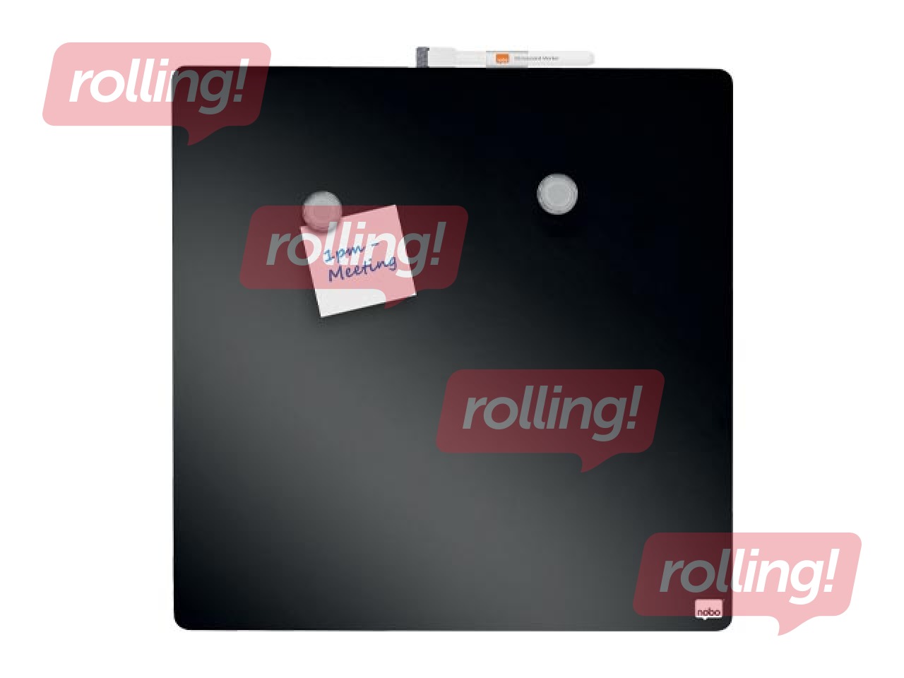 Wall whiteboard Nobo, 36x36cm, magnetic, black