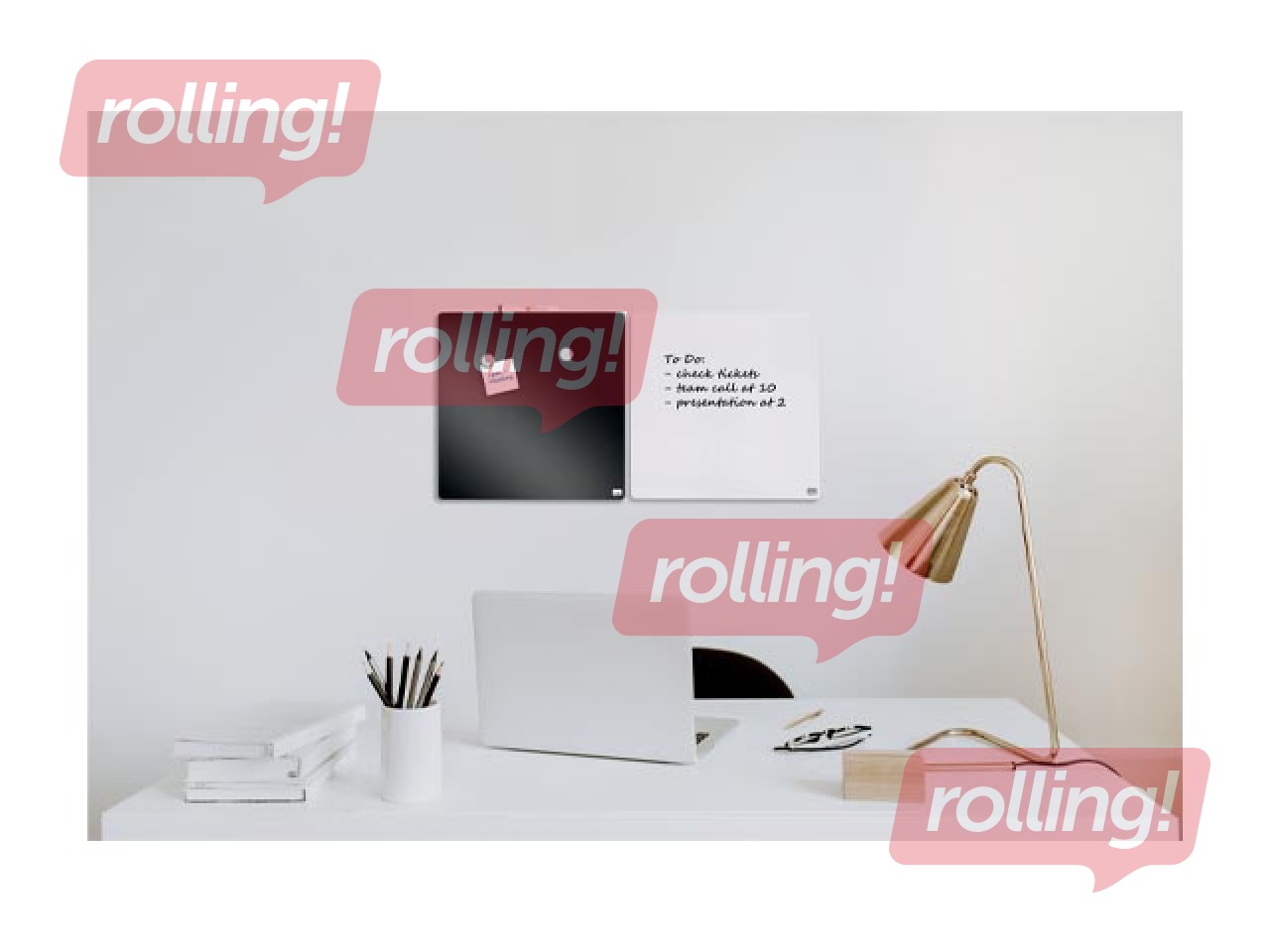 Wall whiteboard Nobo, 36x36cm, magnetic, black