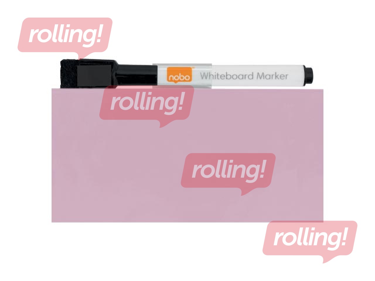 Sienas tāfele Nobo, 36x36cm, magnētiska, gaiši rozā