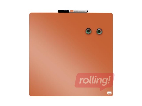 Sienas tāfele Nobo, 36x36cm, magnētiska, oranža