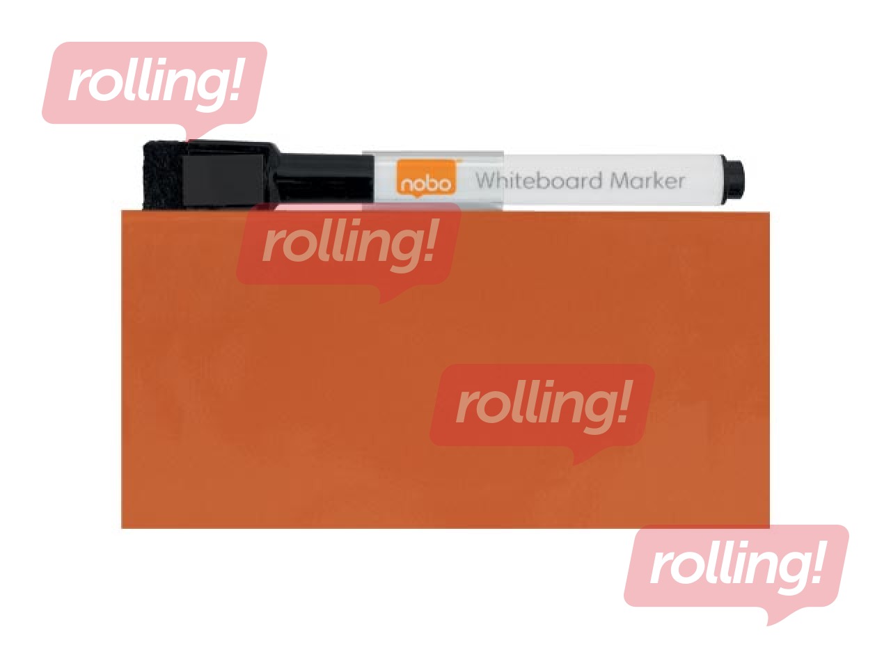 Sienas tāfele Nobo, 36x36cm, magnētiska, oranža