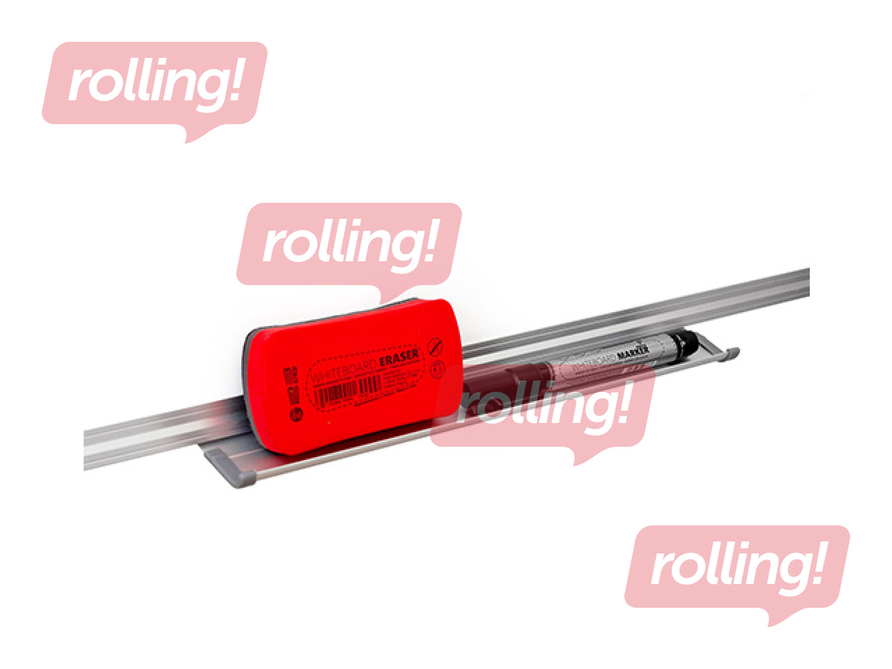 Sienas tāfele alumīnija rāmī Classic, lakota, balta, 150x90cm