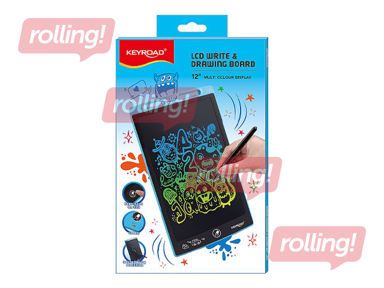 Tāfele - planšete Concorde, LCD, dažādas krāsas, 12''