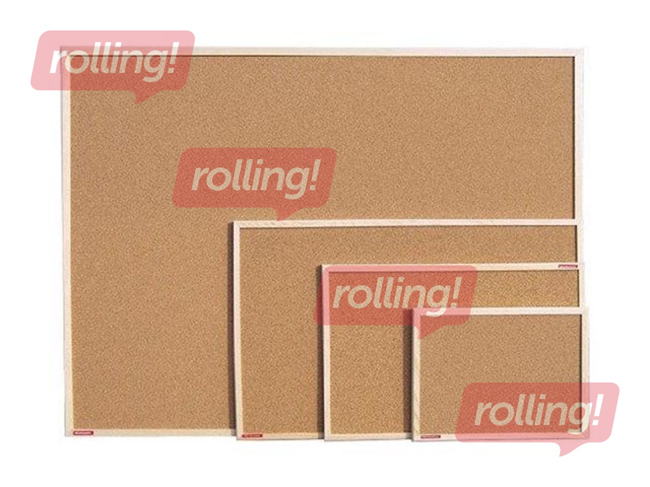 Cork board in wooden frame, 90x60 cm