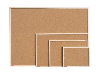 Korķa tāfele koka rāmī, 90x60 cm