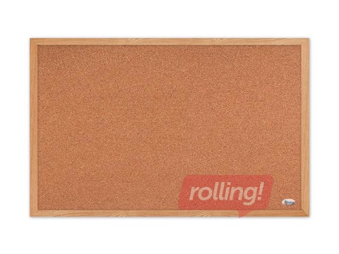 Korķa tāfele koka rāmī Forpus, 90x60 cm