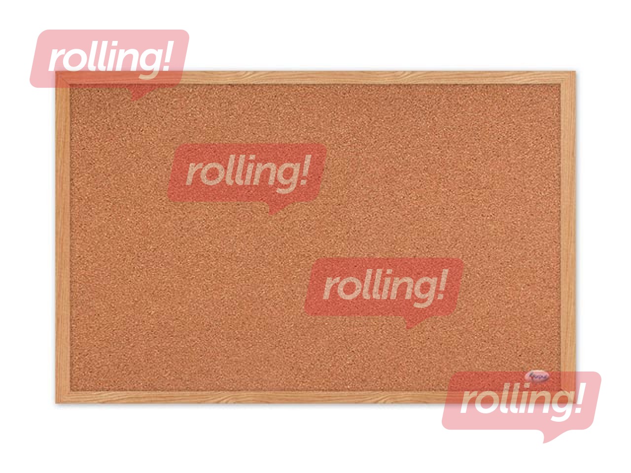 Korķa tāfele koka rāmī Forpus, 90x60 cm