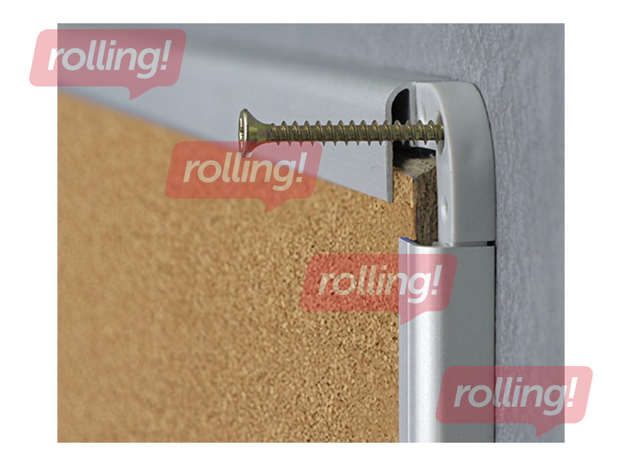 Cork board with aluminum frame 2x3, 180×120cm