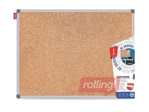 Korķa tāfele alumīnija rāmī Memobe Classic, 100x150 cm