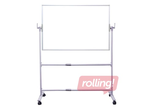Double sided mobile board, 120 x 90 cm, lacquered, white