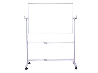 Double sided mobile board, 120 x 90 cm, lacquered, white