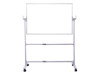 Double sided mobile board, 150 x 100 cm, lacquered, white