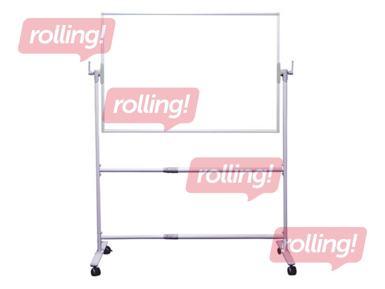 Double sided mobile board, 150 x 100 cm, lacquered, white