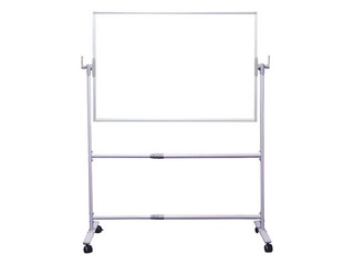 Double sided mobile board, 180 x 120 cm, lacquered, white