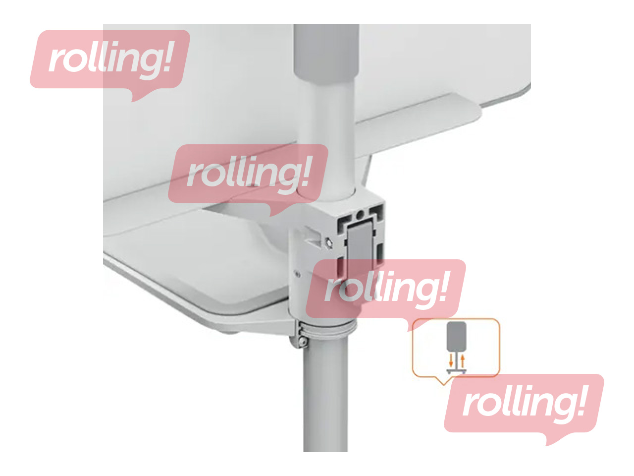 Tāfele uz riteņiem Nobo divpusēja Flipchart Move & Meet, magnētiska, 68x104cm