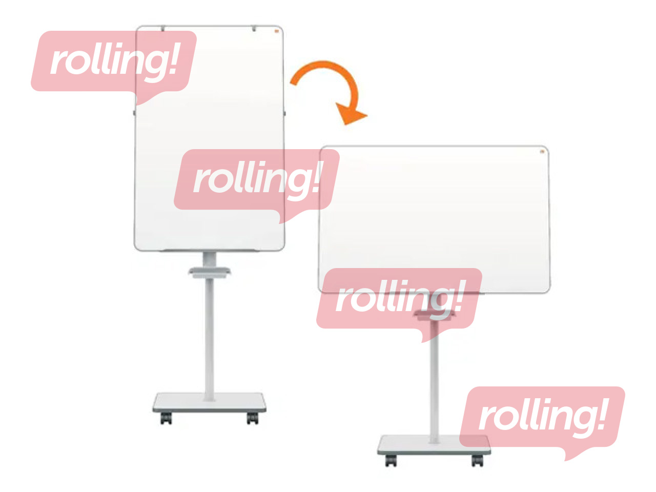 Tahvel ratastel Nobo Flipchart Move & Meet, magnetiline, 68x104cm