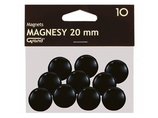Tahvlimagnet Grand, 20 mm, 10 tk, must