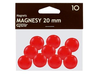 Magnets Grand, 20 mm, 10 pc., red